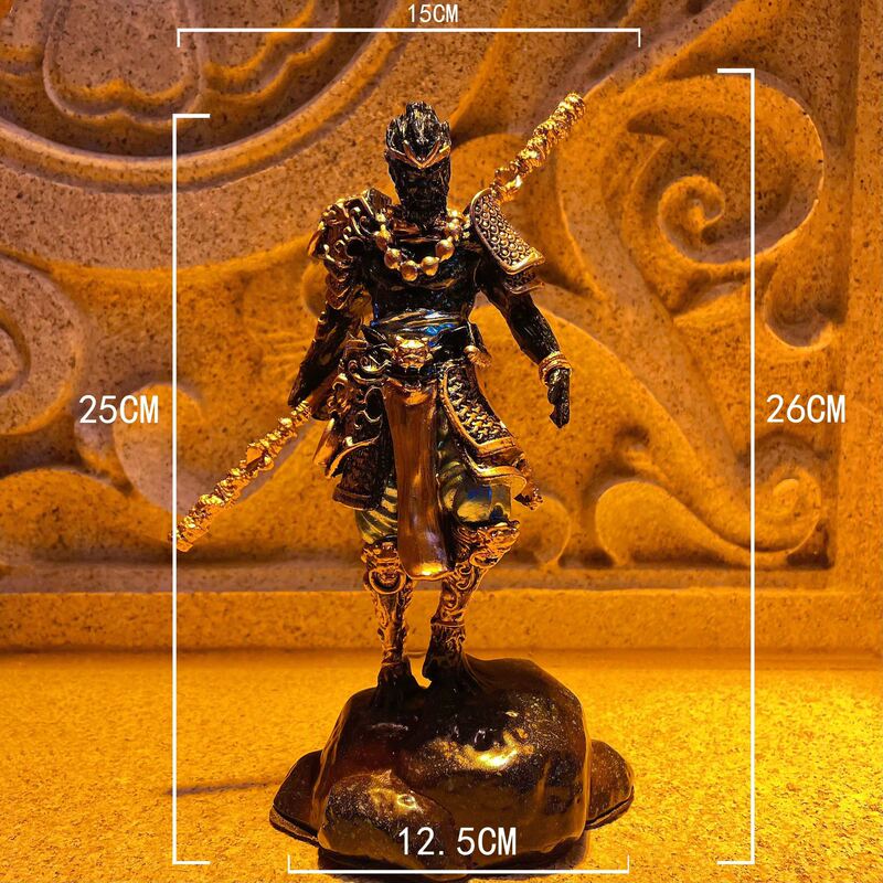 ブラック神話孫悟空装飾品ゴールデンフープスティックフィギュア孫悟空バッターウィンファイターeスポーツルームホームリビングルーム装飾|undefined