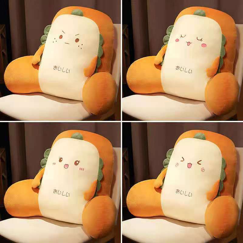 Cartoon heightened office seat back cushion waist support back cushion chair waist support two-in-one maternity pillow blanket