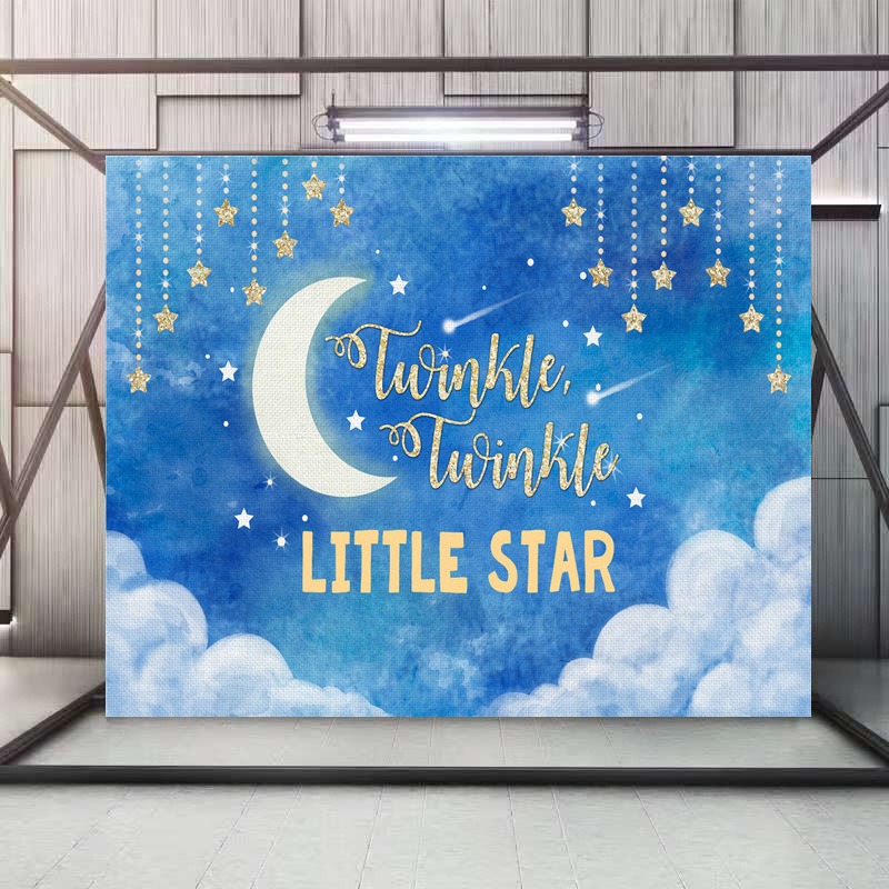 Foreign Trade Amazon Night Sky Blue Photography Background Cloth Children's Birthday Party Decoration Banner Vinyl 5x3Ft