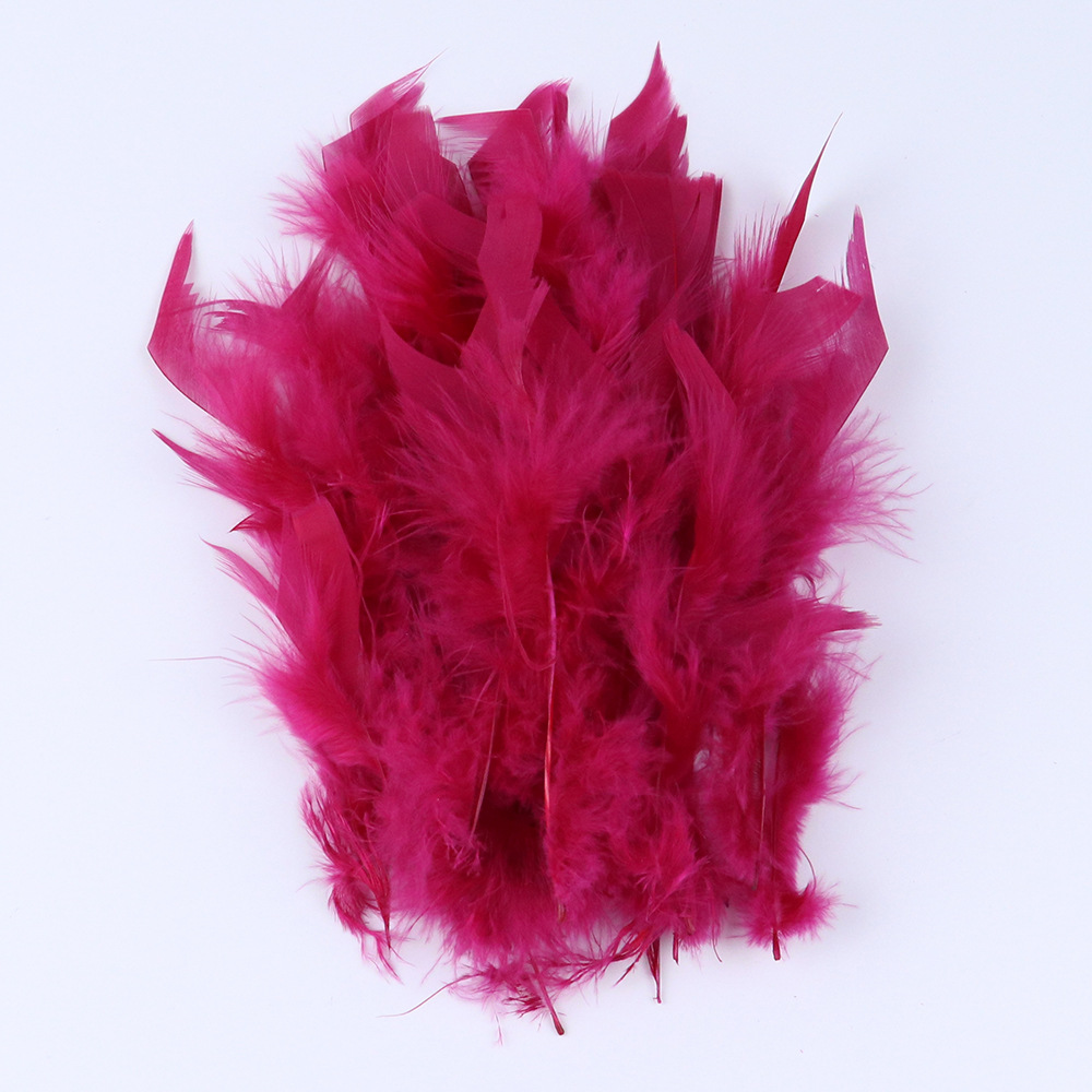 10 - 15cm toque de pelo de pavo piezas de fuego multicolor opcional DIY material hecho a mano image 10