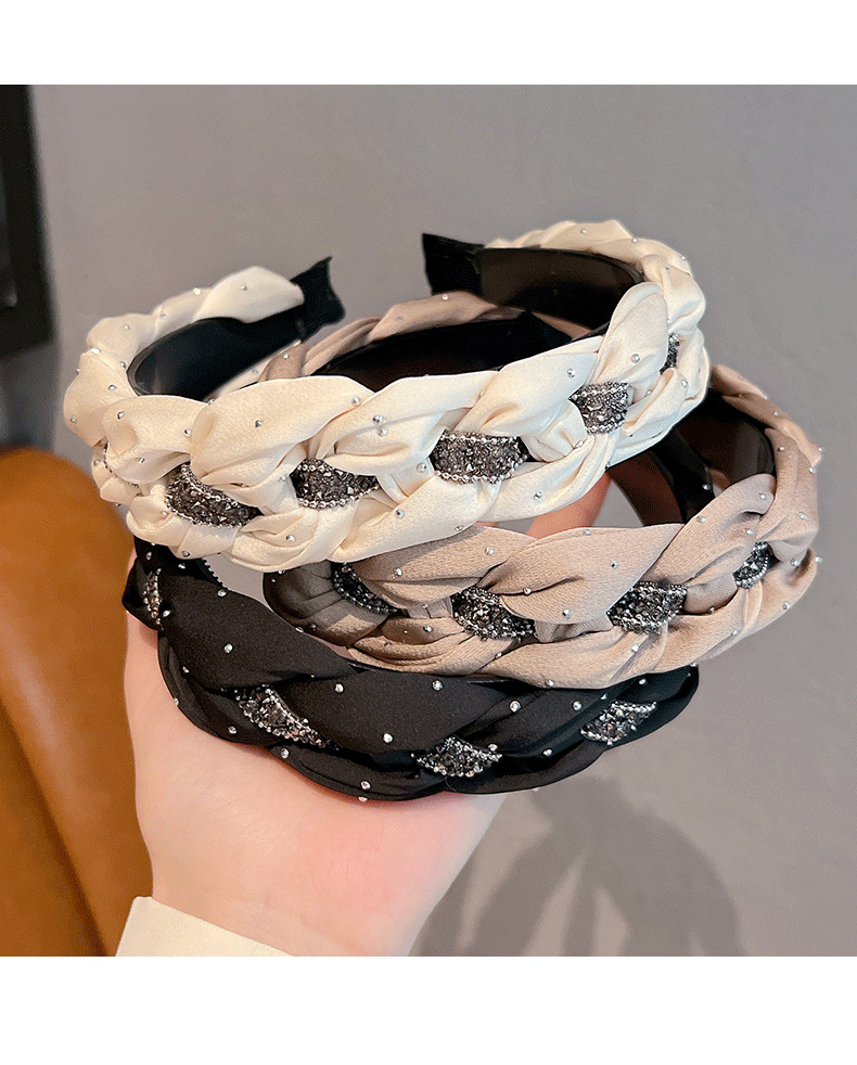 Women's Gender Sweet Style Sweet Women's Polka Dots Twist Braid Hair Band