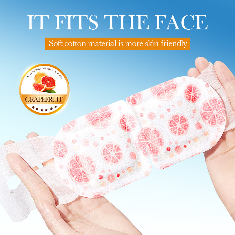Todo en inglés SADOER pomelo rosa máscara de ojo de vapor compresa caliente máscara de ojo desechable para dormir comercio exterior transfronterizo al por mayor