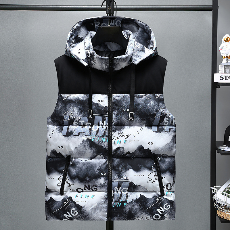 Herrenbekleidung Übergröße Herren Baumwolljacke Herrenweste warme Baumwolle Baumwolltarn Baumwollweste_voghion.com