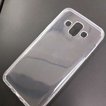 适用三星J7DUO高透防水纹手机保护套SX-J7DUO全透明TPU素材外壳