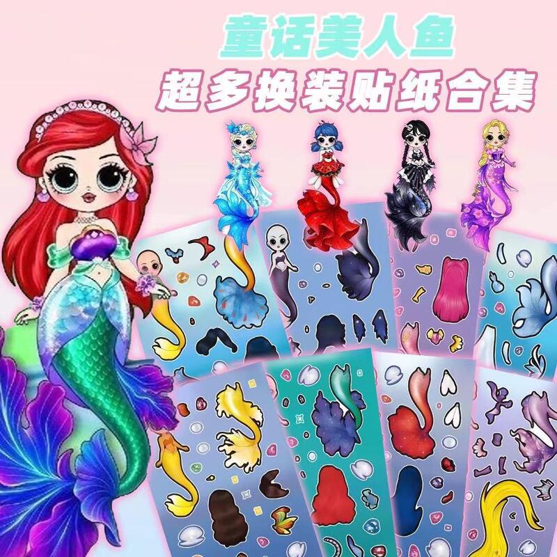 Mermaid Princess Dress up Stickers Creative DIY Handmade Stress Relief Puzzle Stickers Cute Stickers Mermaid Princess Dress up Stickers Creative DIY Handmade Stress Relief Puzzle Stickers Cute Stickers