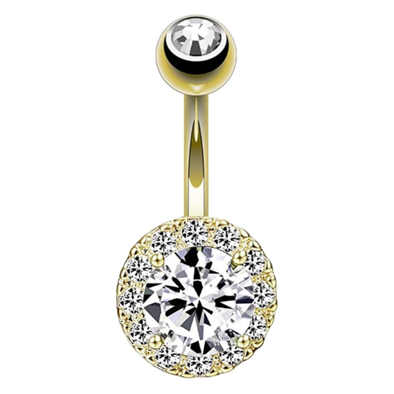 EBay Amazon deseo exquisito circón ombligo anillo ombligo clavo ombligo hebilla en línea al por mayor