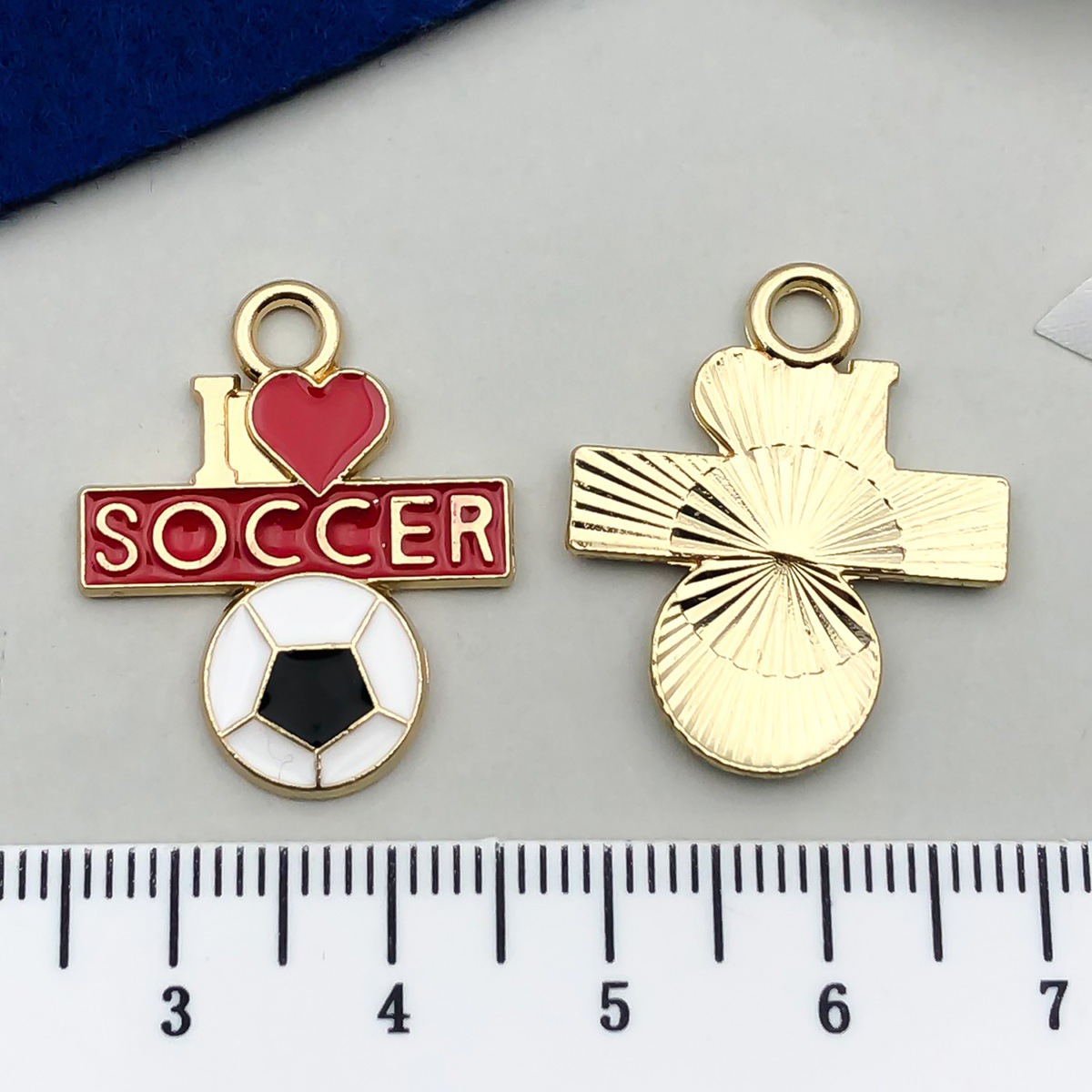 1 sports I love football soccer21x25mm-2g-16737