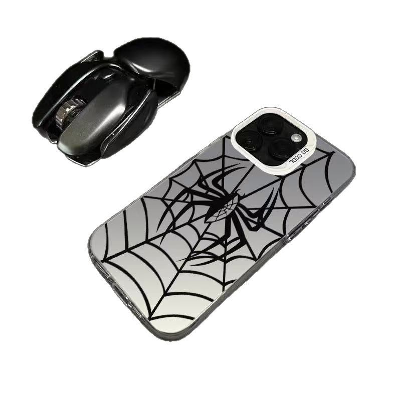 Nueva araña de malla negra para iPhone 16 funda para teléfono móvil Apple 15promax/14/13pro12 personalidad 11x