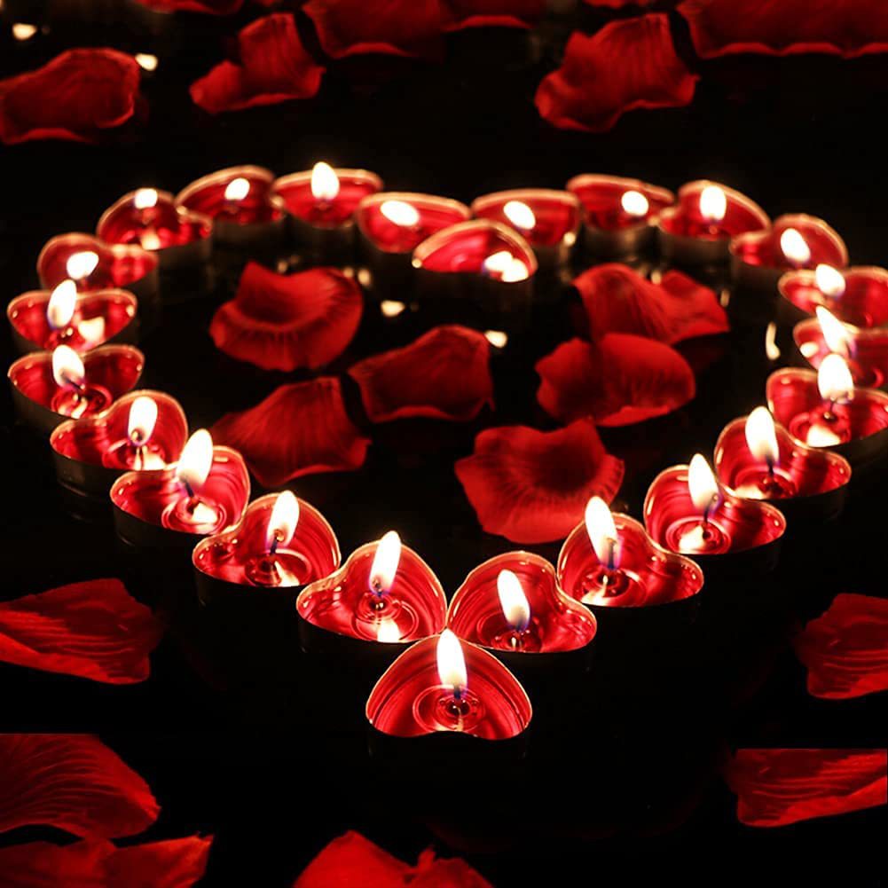Valentine's Day theme party decoration love candle petal balloon set…