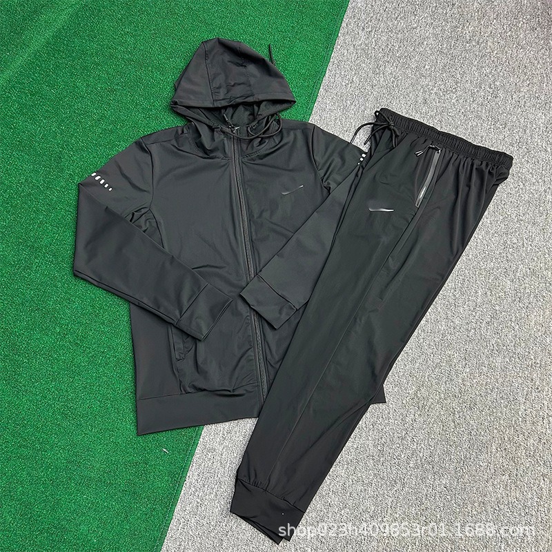 Bulk spot deportivo elástico fitness manga larga chaqueta encapuchada hombre otoño invierno rápido correr ropa de ocio al aire libre