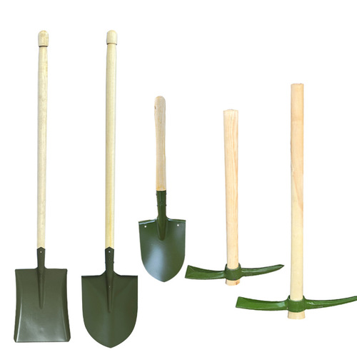 Factory wholesale military shovel, military spade, military pick, fire and flood rescue shovel, shovel, pickaxe, outdoor green