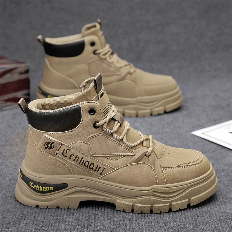 Высокие зимние ботинки Martens, спортивно‑рабочий/альпинистский стиль 2024, массивный протектор