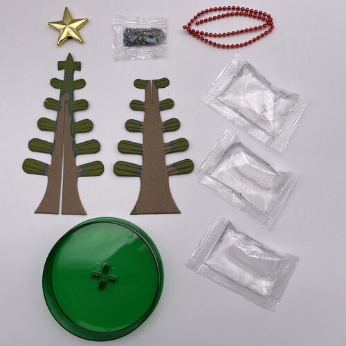Cross-border DIY early education science experiment paper tree will bloom and crystallize magic Christmas tree Christmas decoration ornaments