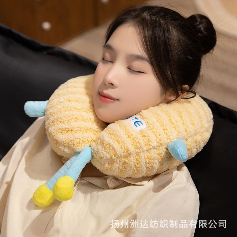 Cachemira adorable almohada en forma de U almohada de viaje almohada de cuello avión almohada de cuello almohada de siesta almohada de memoria almohada de algodón almohada de cuello