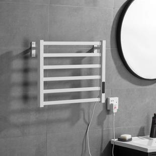 Smart Electric Heated Towel Rack Bathroom Toilet Electric Punch-Free Heating and Drying Household Storage Space Aluminum
