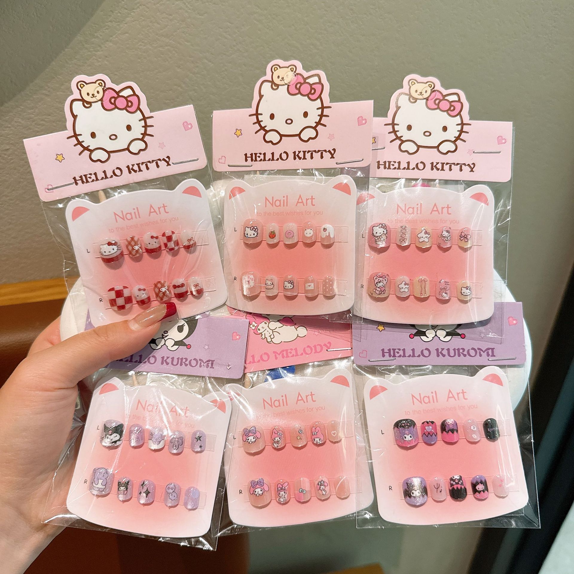 Cute removable kids nail stickers