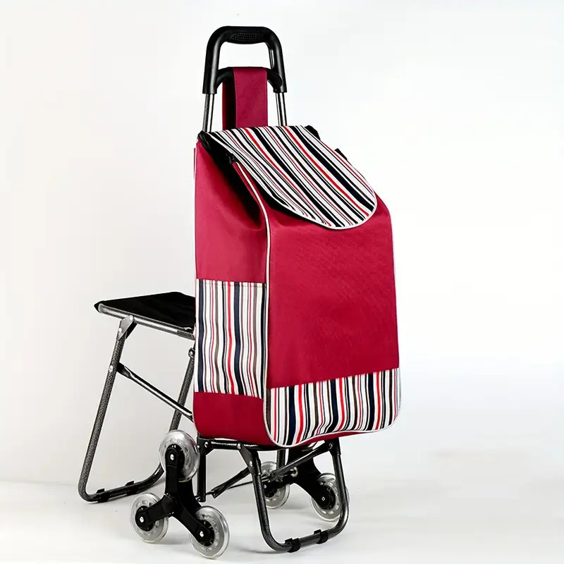 Escalera de compras portátil escalada carrito de compras pequeño carro hogar plegable ligero Carro de mano remolque Carro de ancianos