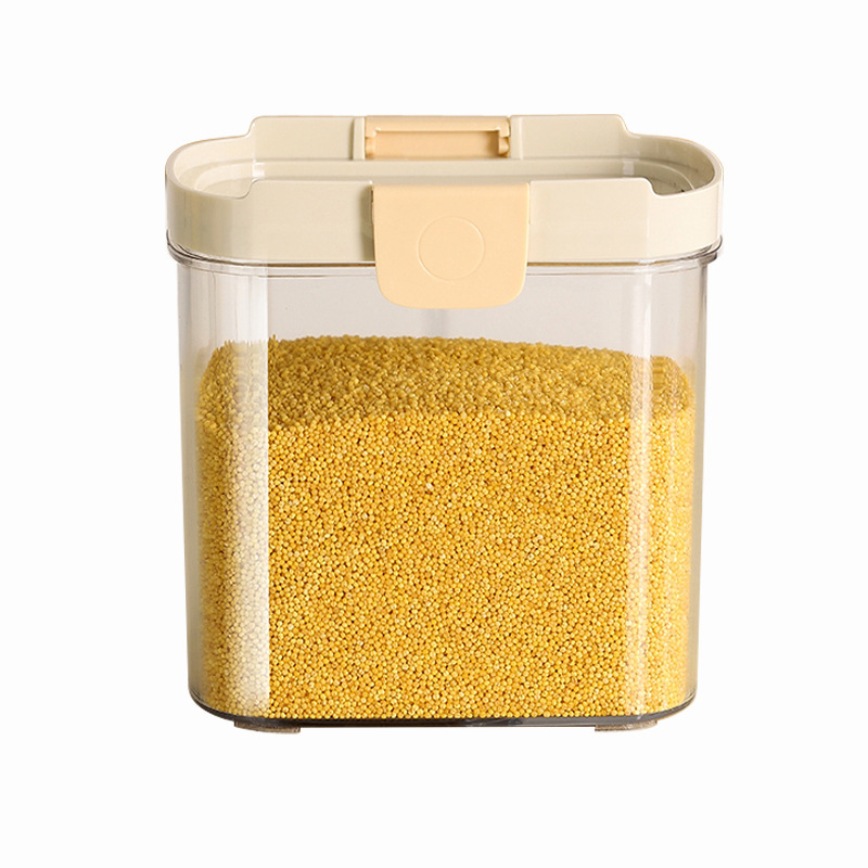 Nuevo granos de granos latas de sellado de cocina almacenar latas de plástico de grado alimenticio caja de refrigerio transparente latas de almacenamiento de té