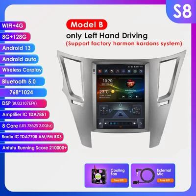DVD Navigation – Suitable for 09-14 Subaru - model-b-8128g-wifi4g-lte-version-7862-carplay-eight-core-97inch-for-subaru-outback