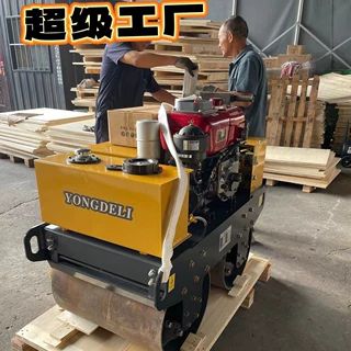 小型压路机工厂供应手扶双轮压路机装木箱出口1-5吨型号齐全