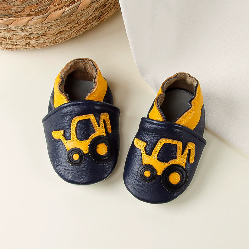 Детская обувь, весенне-осенняя обувь из воловьей кожи на мягкой подошве, детская обувь с героями мультфильмов, оптовая продажа, трансграничная, Amazon AliExpress, нескользящая
