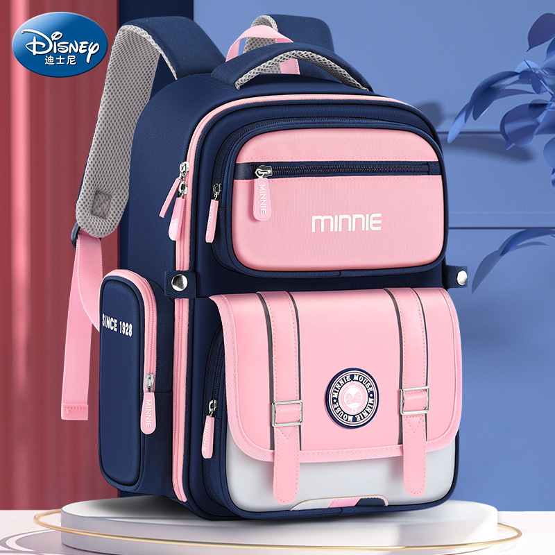 Schoolbag Female Elementary School Students Grade Three to Grade Six Disney Girls Grade One Girls Ridge Protection for Large Capacity Children Schoolbag Female Elementary School Students Grade Three to Grade Six Disney Girls Grade One Girls Ridge Protection for Large Capacity Children