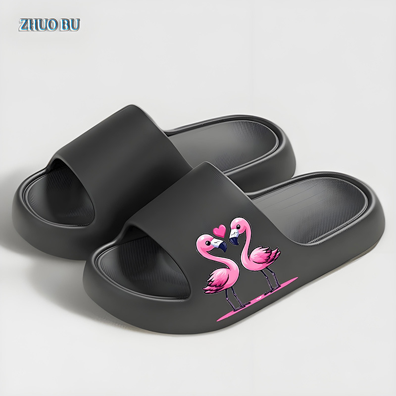 Temu Cross-Border Cartoon Bathroom Slippers for Women Summer Home Household Soft-Soled Outdoor Pod Sandals for Men with High Cost Performance