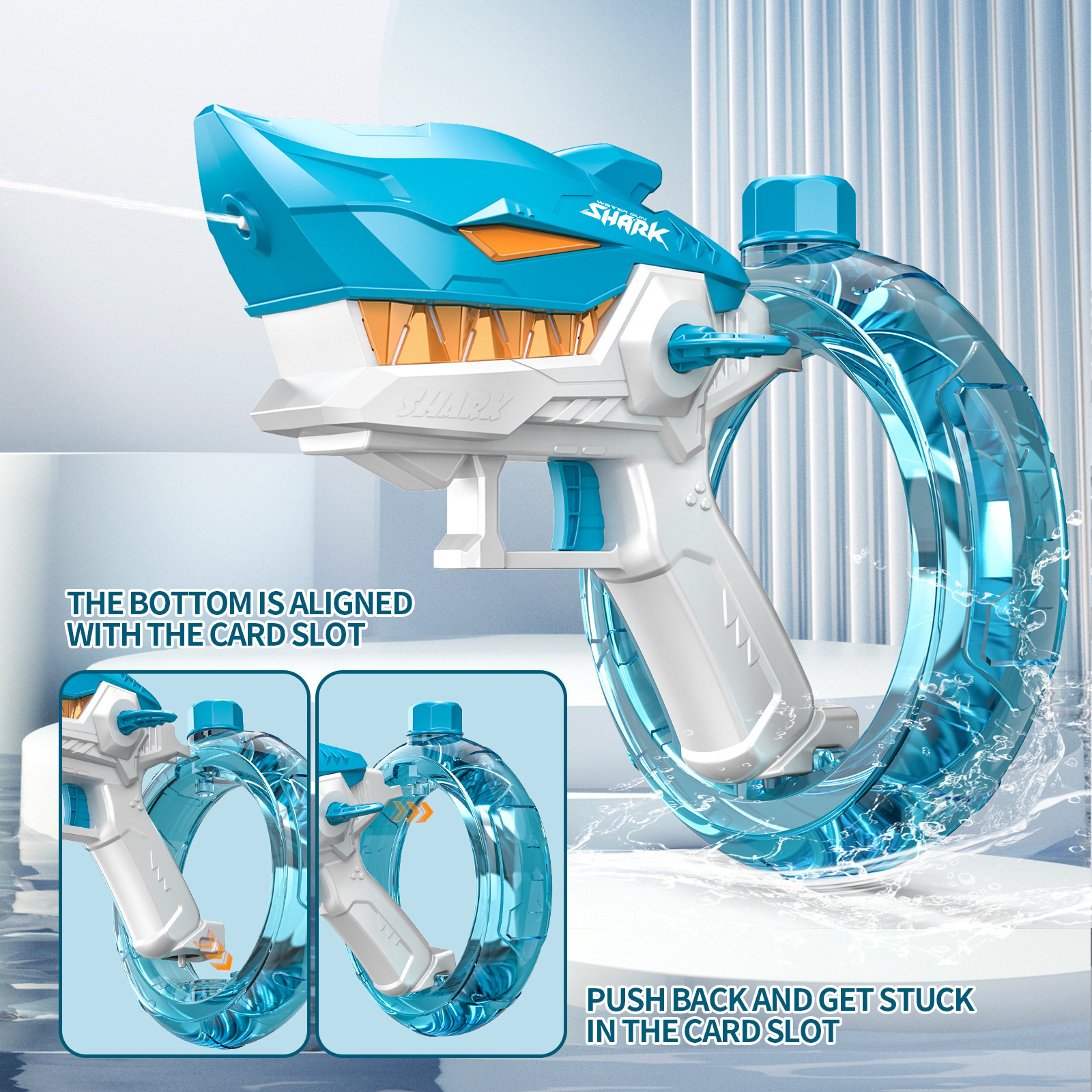 L'acqua è un prodotto transfrontaliero molto venduto, un giocattolo per bambini a forma di squalo elettrico, un distributore d'acqua completamente automatico di grande capacità_voghion.com