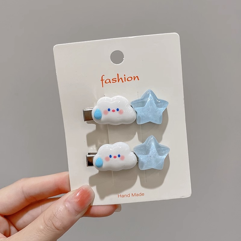 Pinza para el cabello de dopamina sin costuras de color caramelo clip lateral femenino flequillo clip para el cabello roto tocado clip de pico de pato y2k horquilla de una palabra