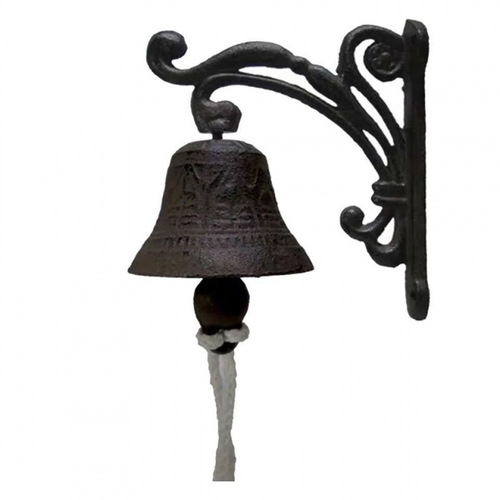 Rustic Vintage Wall-Hanging Cast Iron Dinner Bell Metal Doorbell Craftsmanship Outdoor Courtyard Bar Wall Decoration