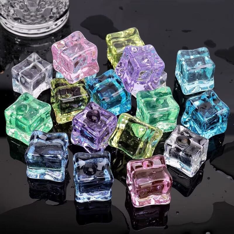 Acrylic artificial ice cubes, aquarium decoration accessories, bar decoration props, photography props, DIY decorative accessories