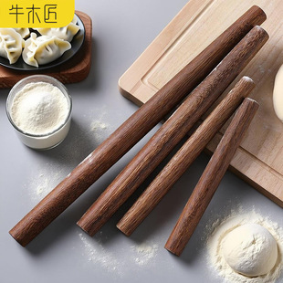 Chicken Wing Wood Rolling Pin for Home Use, Solid Wood Non-Stick Dough Rolling Pin, Non-Stick Rolling Pin