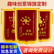 高档锦旗发泡锦旗空白平绒大龙须旗送老师医生幼儿园教练警察批发