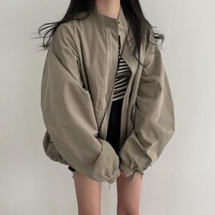 2024 New Autumn Thin New Korean Style Loose Baseball Suit BF Workwear Casual Jacket Female Student Ins Trendy