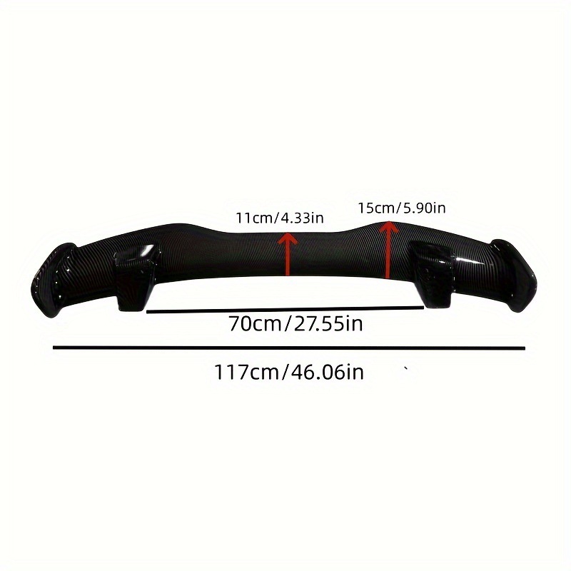 Cross-border hot-selling hatchback general-purpose car rear wing modification non-perforated carbon pattern color SUV large rear wing fixed wind wing