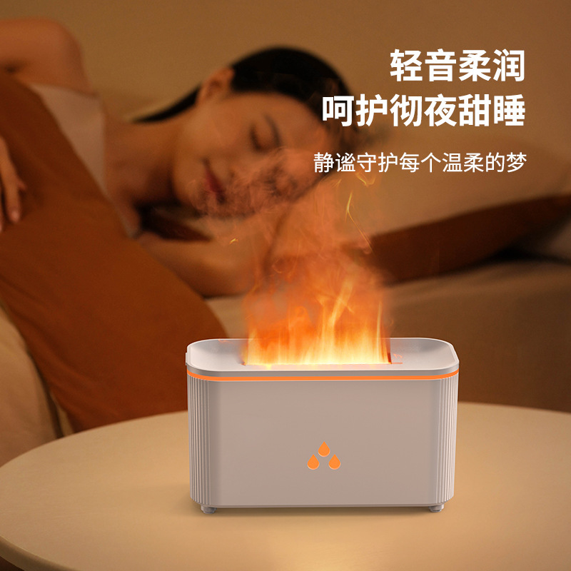 跨境新款复古壁炉火焰加湿器3D仿真壁炉火焰香薰机家用桌面香薰机|undefined