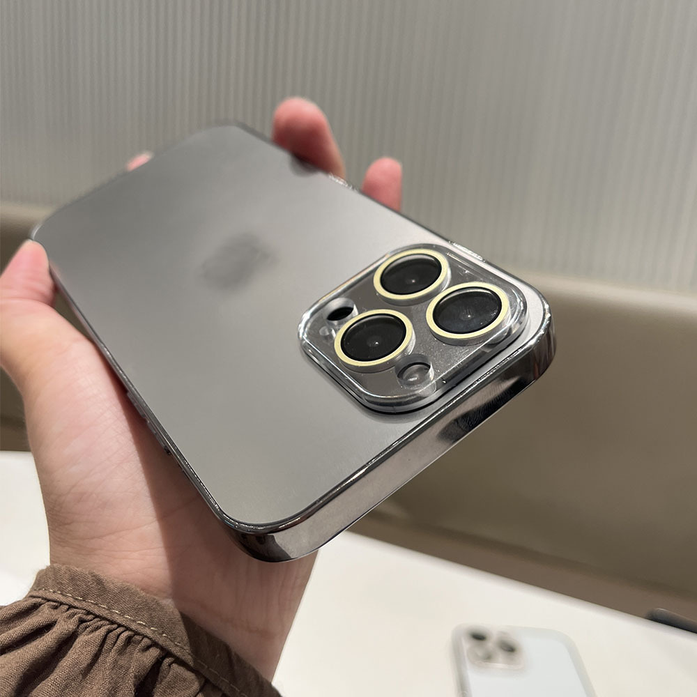 Electroplated Matte Case With Built-in Lens Film Suitable For IPhone 17, 17 Pro, Solid Color 16 Matte, 15 Full Coverage,_voghion.com