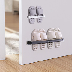 Aluminum Wall-Mounted Sliding Shelf for Hotels, Sanitary Warerooms, and Bathrooms - No Screwing Required, Slippers and Towel Rack - Wholesale