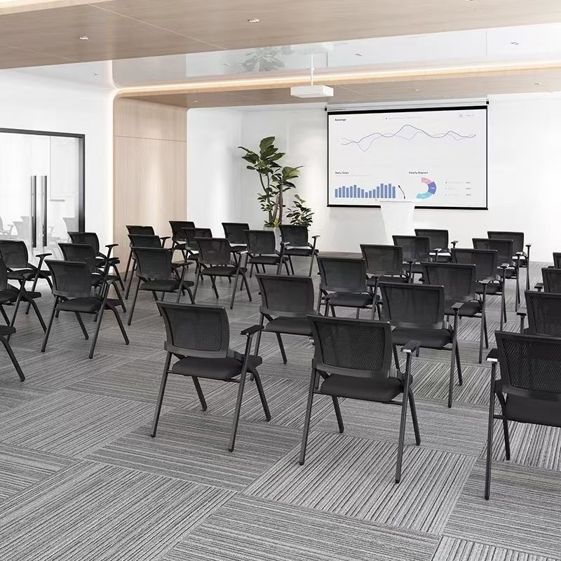 折叠培训椅带桌板会议椅带写字板桌椅一体会议室开会椅培训班椅子|undefined