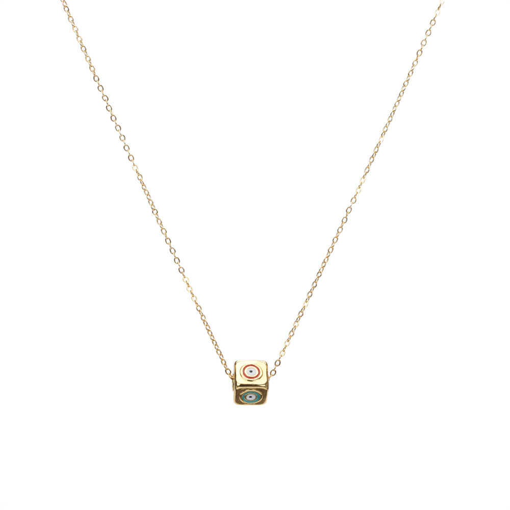 Fashion Devilu0027S Eye Square Copper Pendant Necklace Copper Necklaces