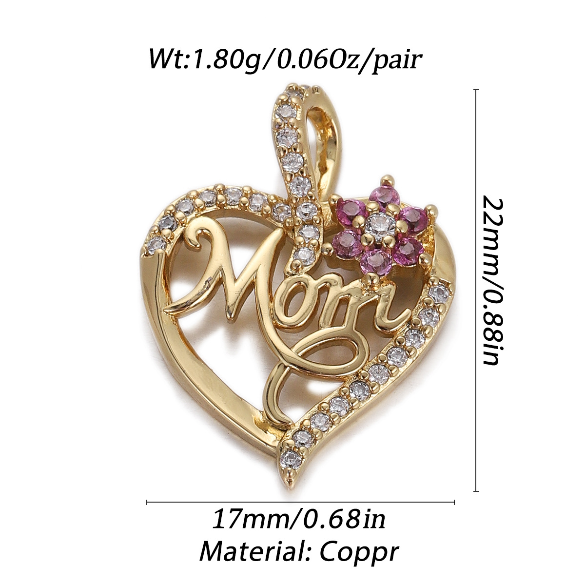 20g Weight Pendant, Chain Jewelry Making Type Copper Chain Material 1 Piece Quantity Holiday, Daily Occasion Copper Material Letter, Heart Shape Pattern Unisex Gender Plating Design Simple Style Style 1 Piece Copper Letter Heart Shape Pendant Chain 无