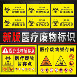 2025新版国标医疗废物标识贴医疗垃圾废弃物暂存间仓库管理制度损