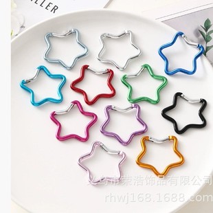 Five-Pointed Star Carabiner Hanging Buckle Outdoor Five-Star Climbing Buckle Special-Shaped Quick-Hook Five-Star Hook Luggage Five-Pointed Star Hanging Buckle