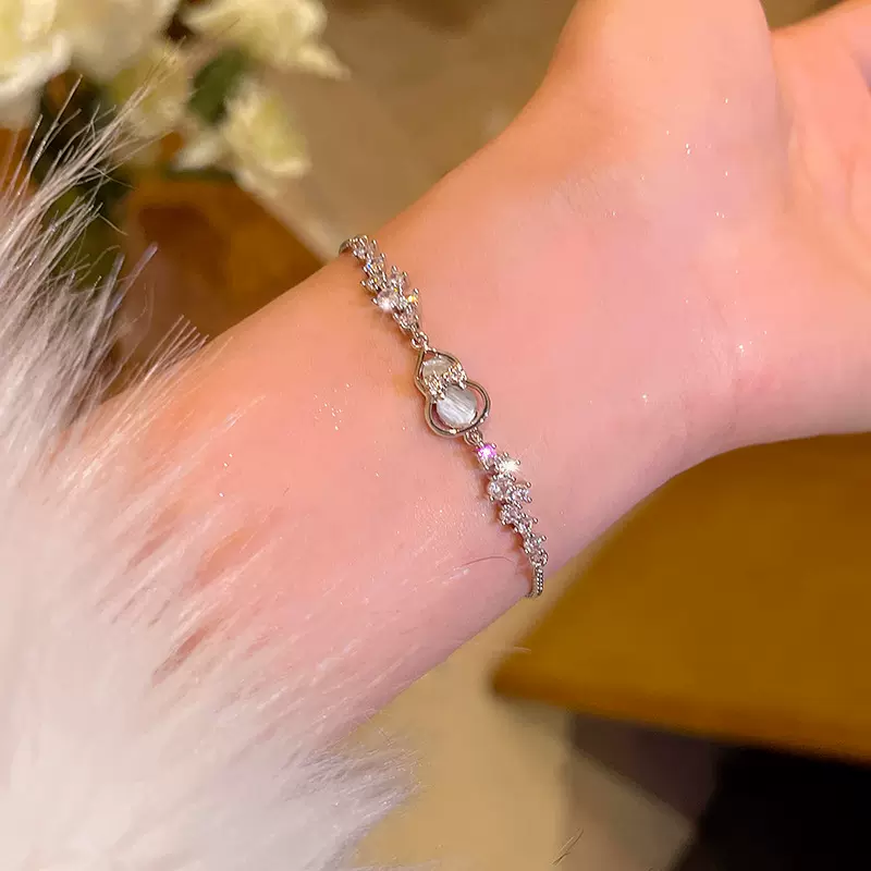 轻奢小众高级感猫眼石葫芦手链女ins潮时尚百搭气质精致锆石手环