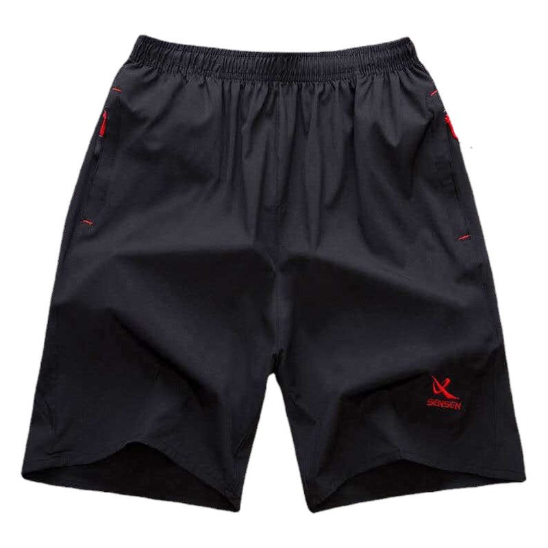 Men's summer fifth pants thin stretch sports pants plus size plus size black shorts running home shorts
