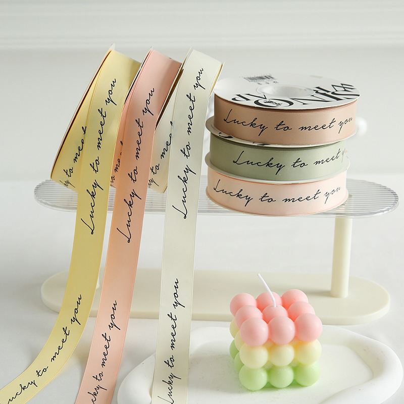 Cinta para pasteles Xiyu, famosa en internet, cinta inglesa, cinta coreana de poliéster de doble cara, cinta para ramos, material para envolver regalos y flores. image 4