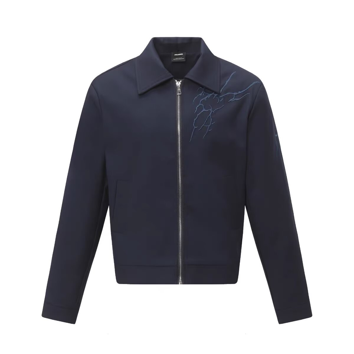 Cross-Border 2025 Thorn Shoulder Pad Jacket for Men and Women, Autumn and Winter American High Street Stand-Up Collar Leather Jacket, Motorcycle Baseball Uniform