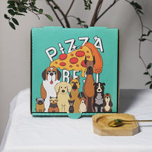 原创设计披萨盒一次性外卖打包pizza7/8/9/10/12寸厚瓦楞跨境热销