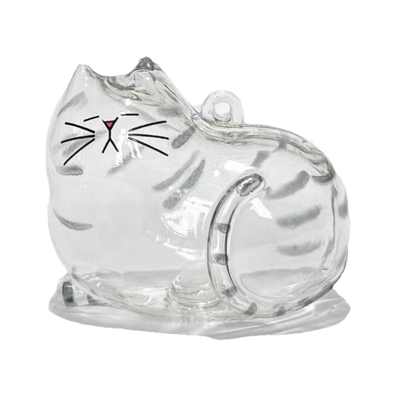 透明猫毛収納ボックスチャームガシャポン猫毛収納カプセルガシャポンバッグキーホルダーペンダント記念|undefined