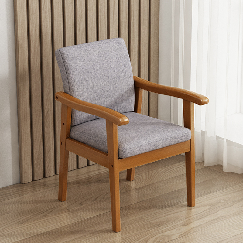 Madera maciza nórdica solo sofá silla respaldo balcón mesa de té silla casa ocio Oficina silla combinación traje